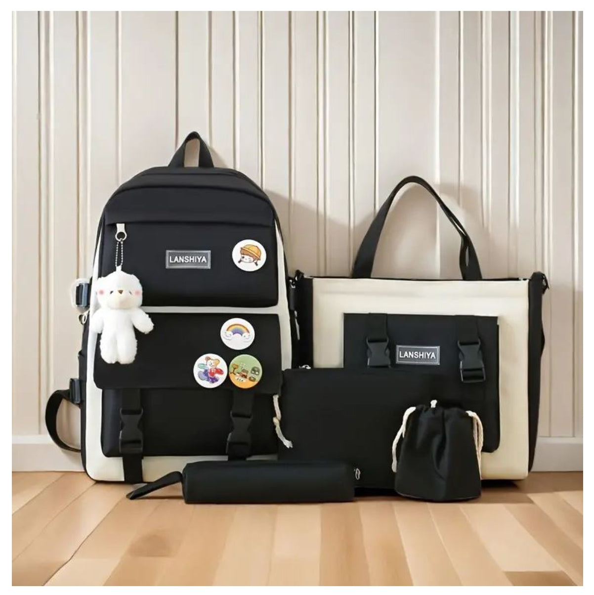 Maleta Coreana Kawaii 5 en 1 Escolar