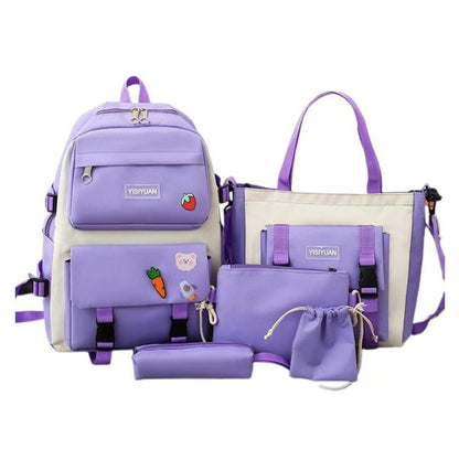 Maleta Coreana Kawaii 5 en 1 Escolar